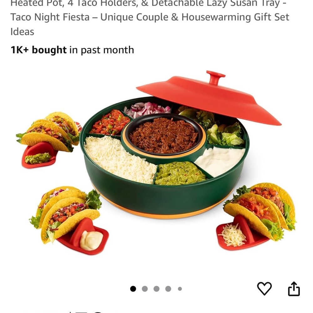 Fiesta Taco Serving Set with Red Lid